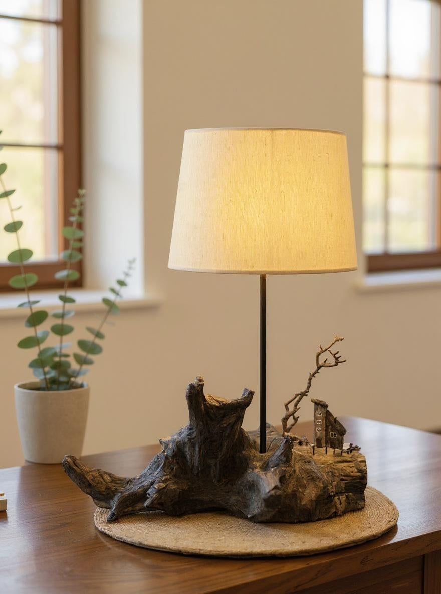 Rustic Wood Lamp