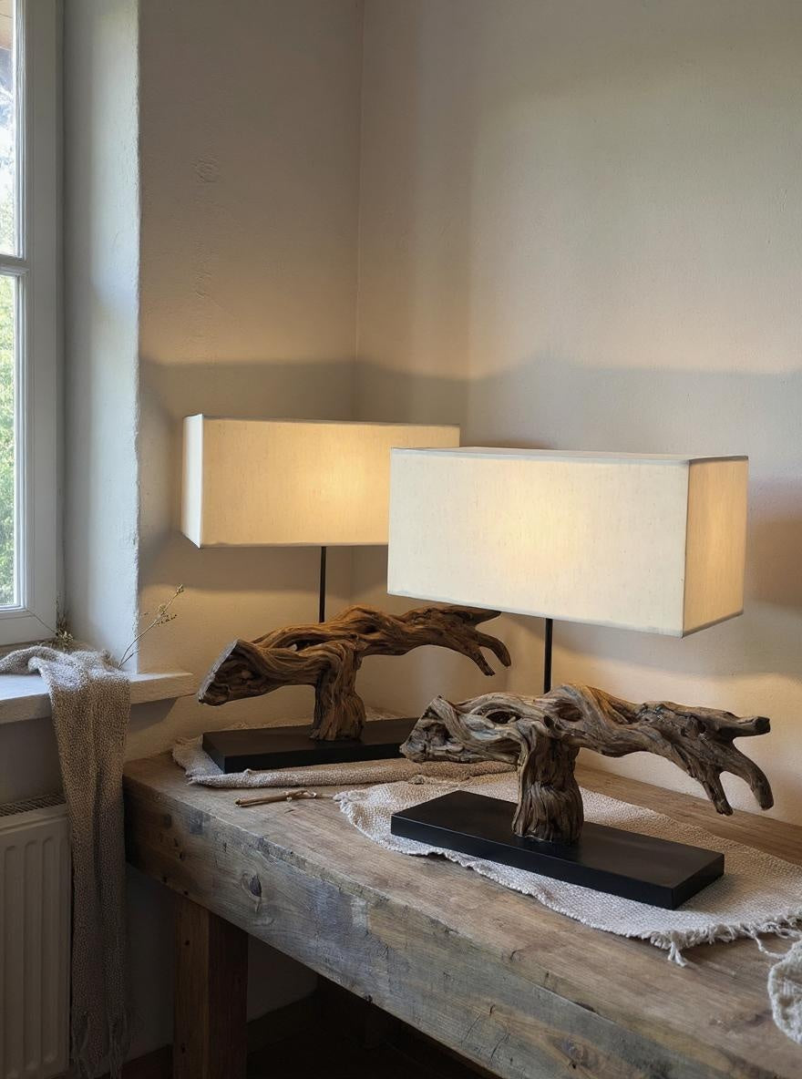 Elongated Console Table Lamps