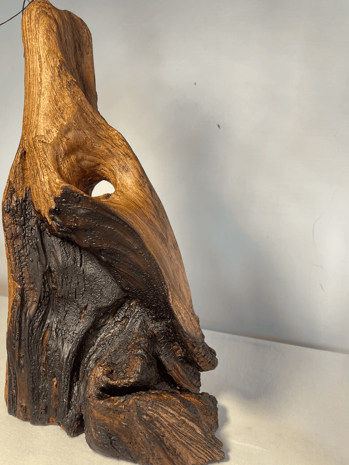 Unique Floor Vase with Peacock Feather Accent