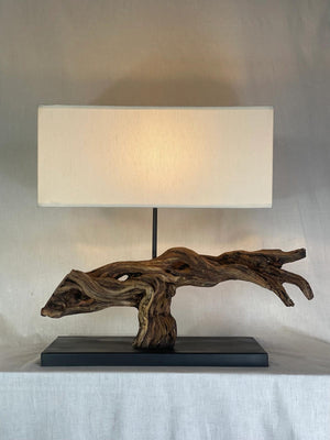 Natural Sprawling Wood Table Lamp