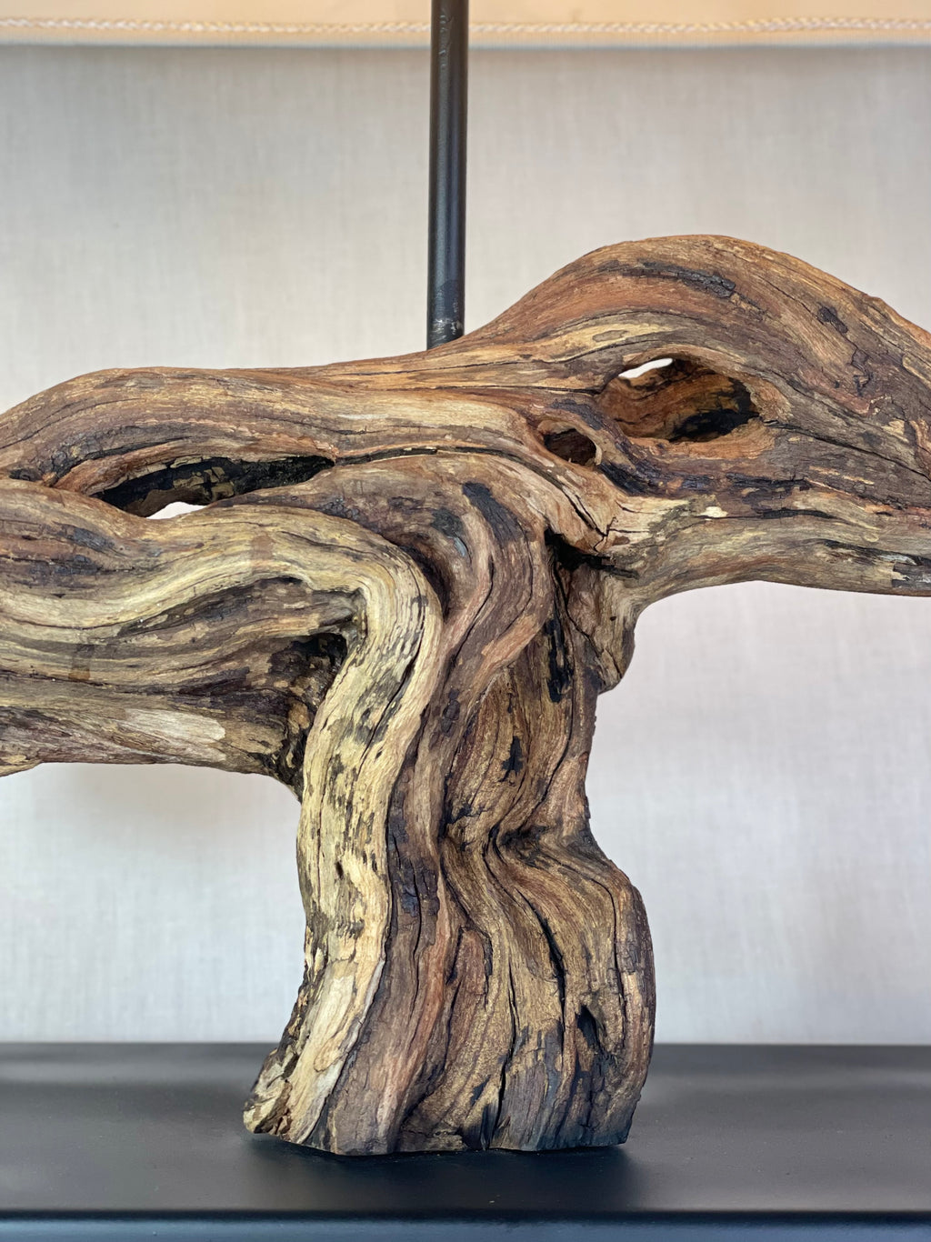 Natural Sprawling Wood Table Lamp