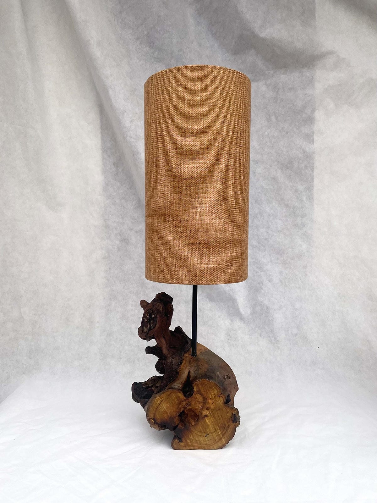 Primeval Driftwood Cylinder Lamp