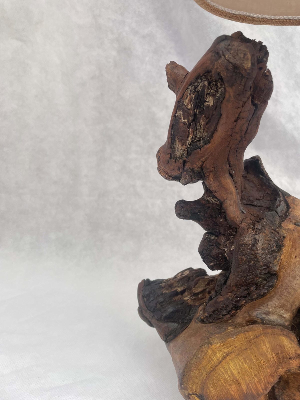 Primeval Driftwood Cylinder Lamp