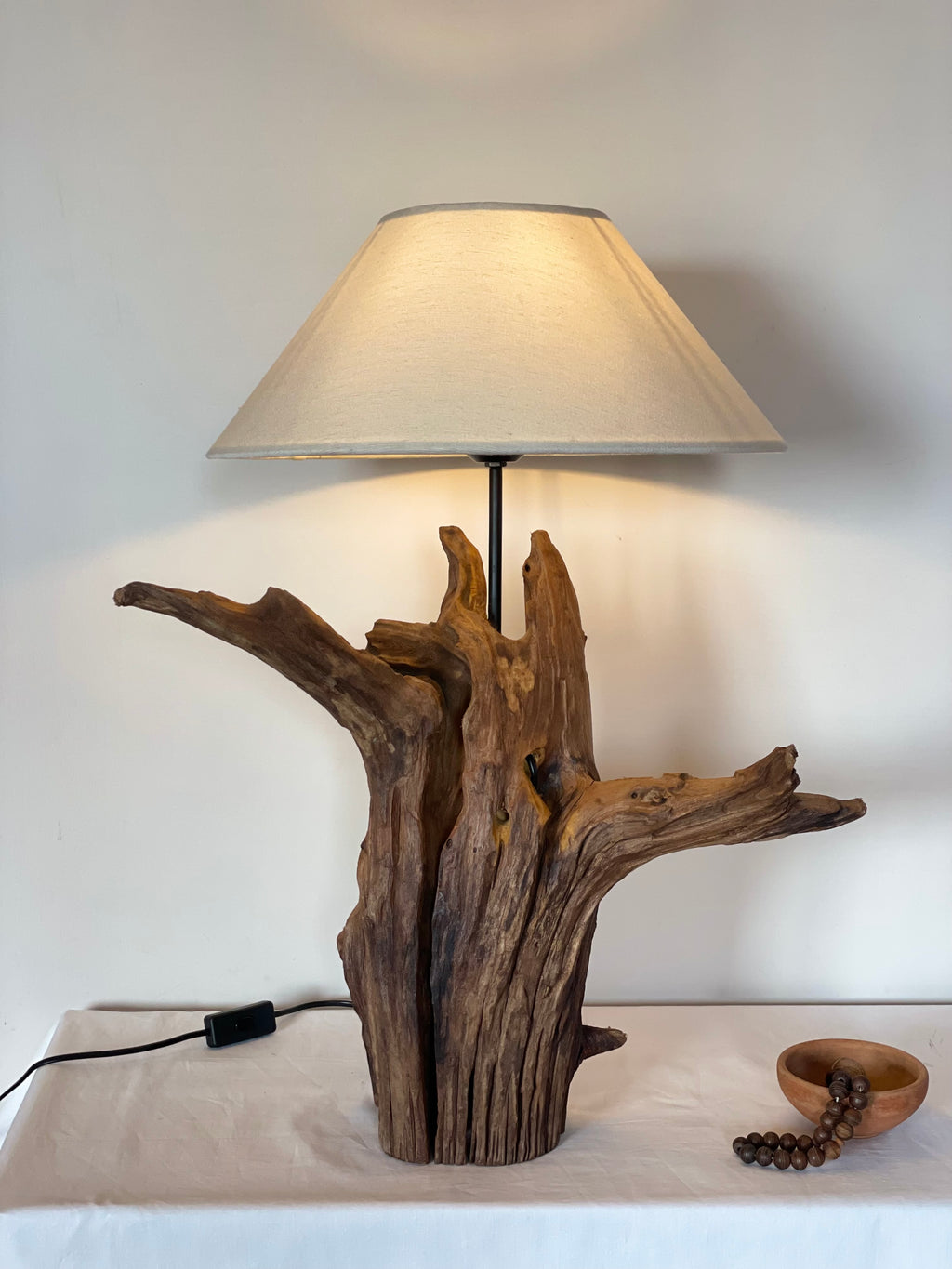 Rustic Tree Trunk Lamp
