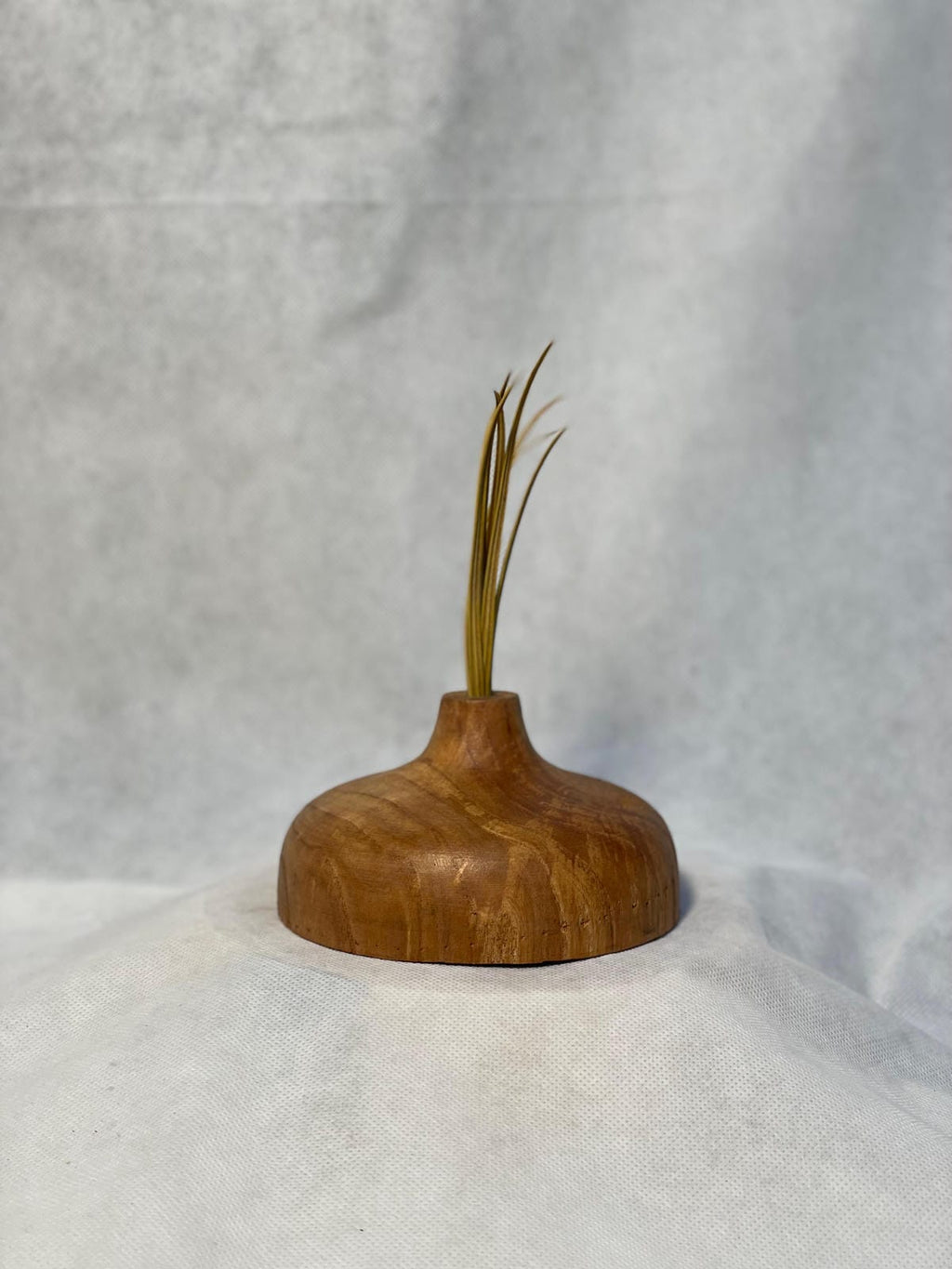 Artisanal Hand-Turned Organic Wood Bud Vase