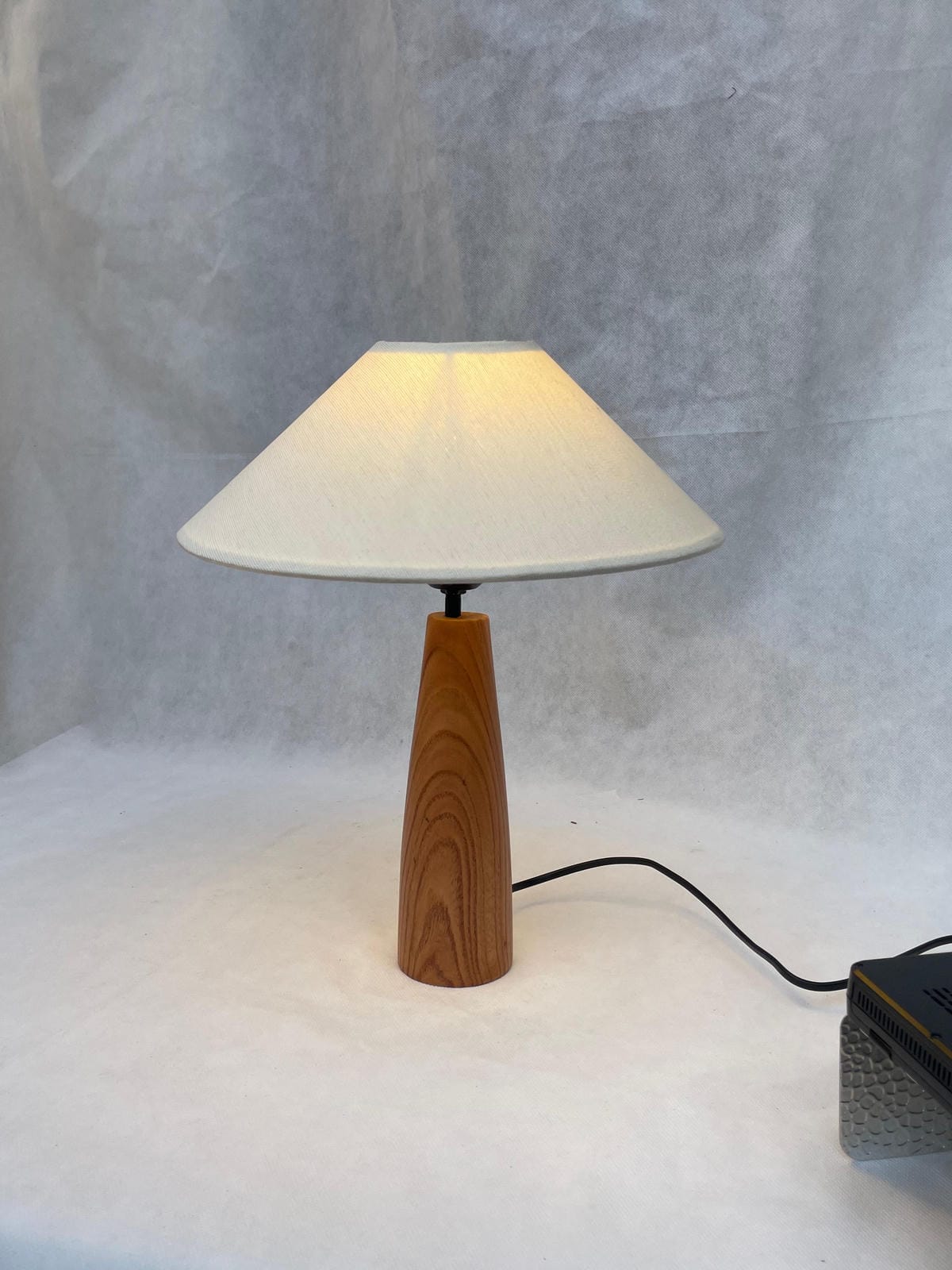Radiant Cone Tapered Wood Lamp
