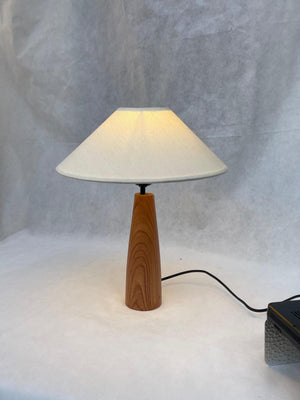 Radiant Cone Tapered Wood Lamp
