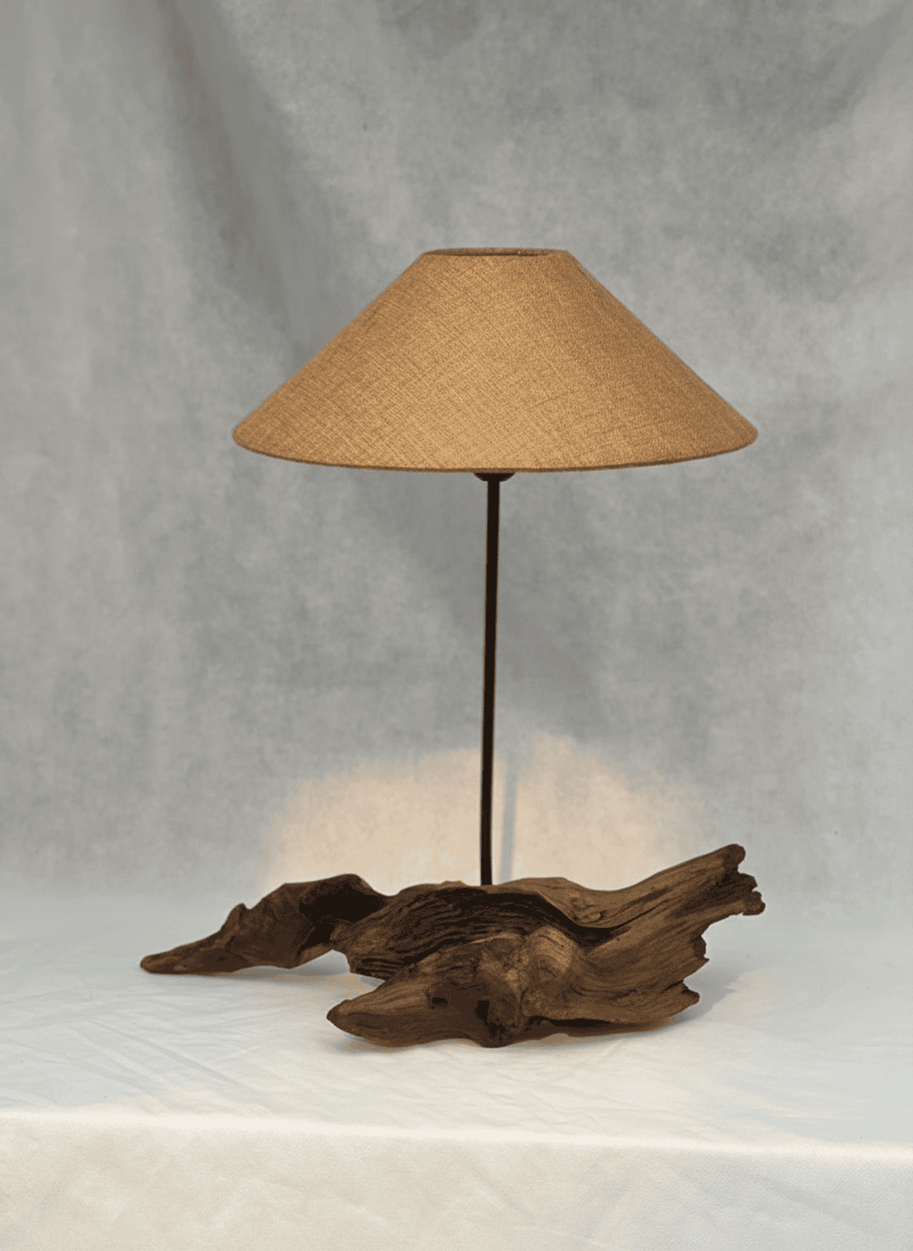 Rooted Teardrop Drift Wood Lamp