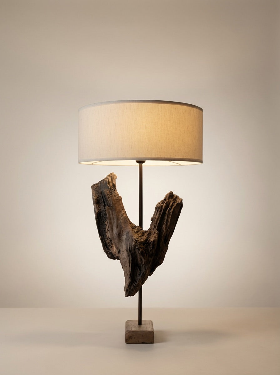 The Viridian Totem The Viridian Totem is a bold juxtaposition of forest-floor ruggedness and high-fashion textile, featuring