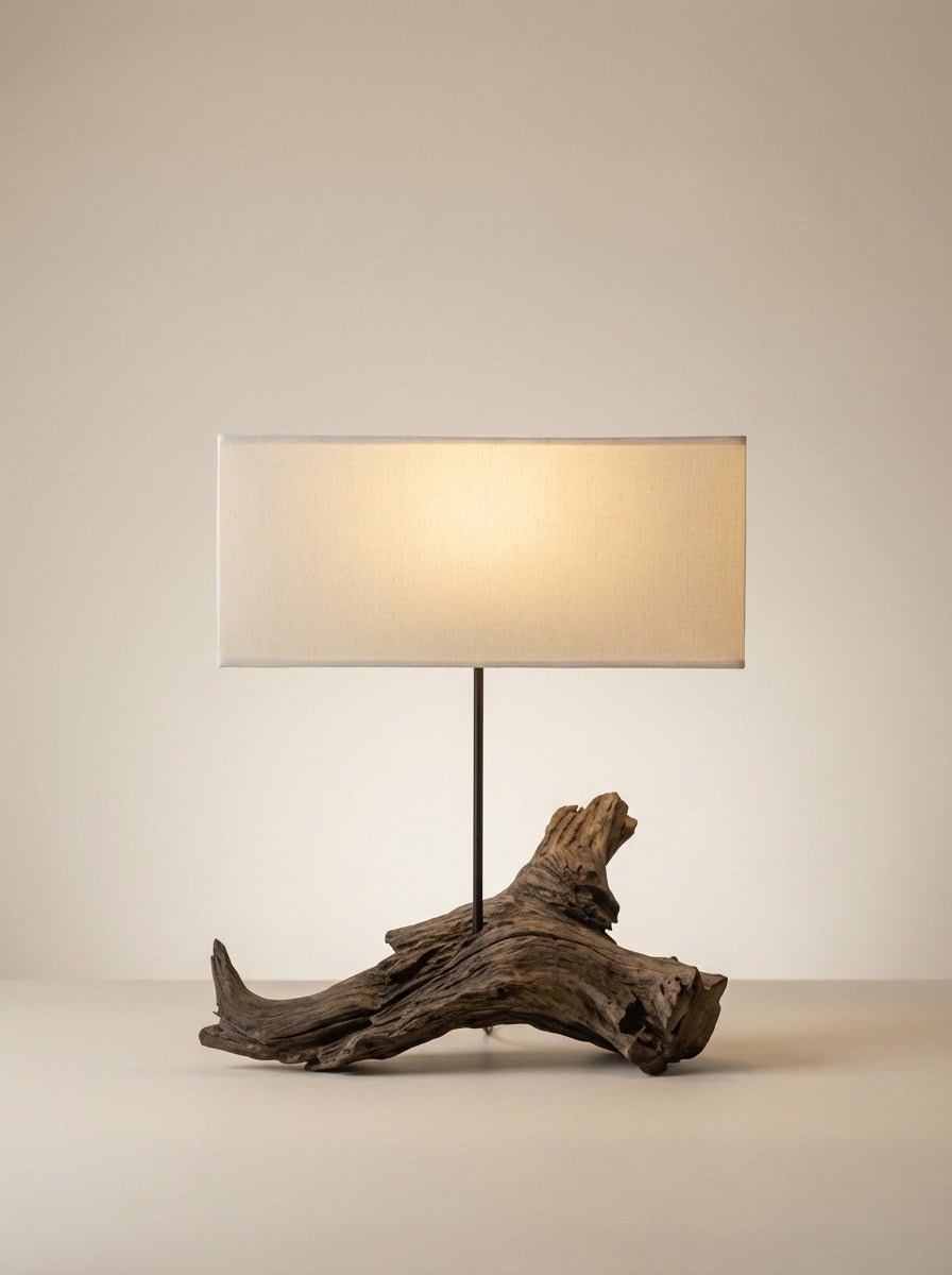 The Hollow Ember Rectangular Lamp The Hollow Ember is a masterwork of natural geometry, centered around a rare, circular