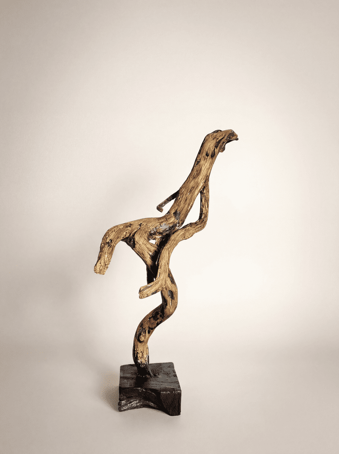 The Serpentine Flow A masterclass in organic movement, this sculpture captures a sense of fluid evolution. The timber twists