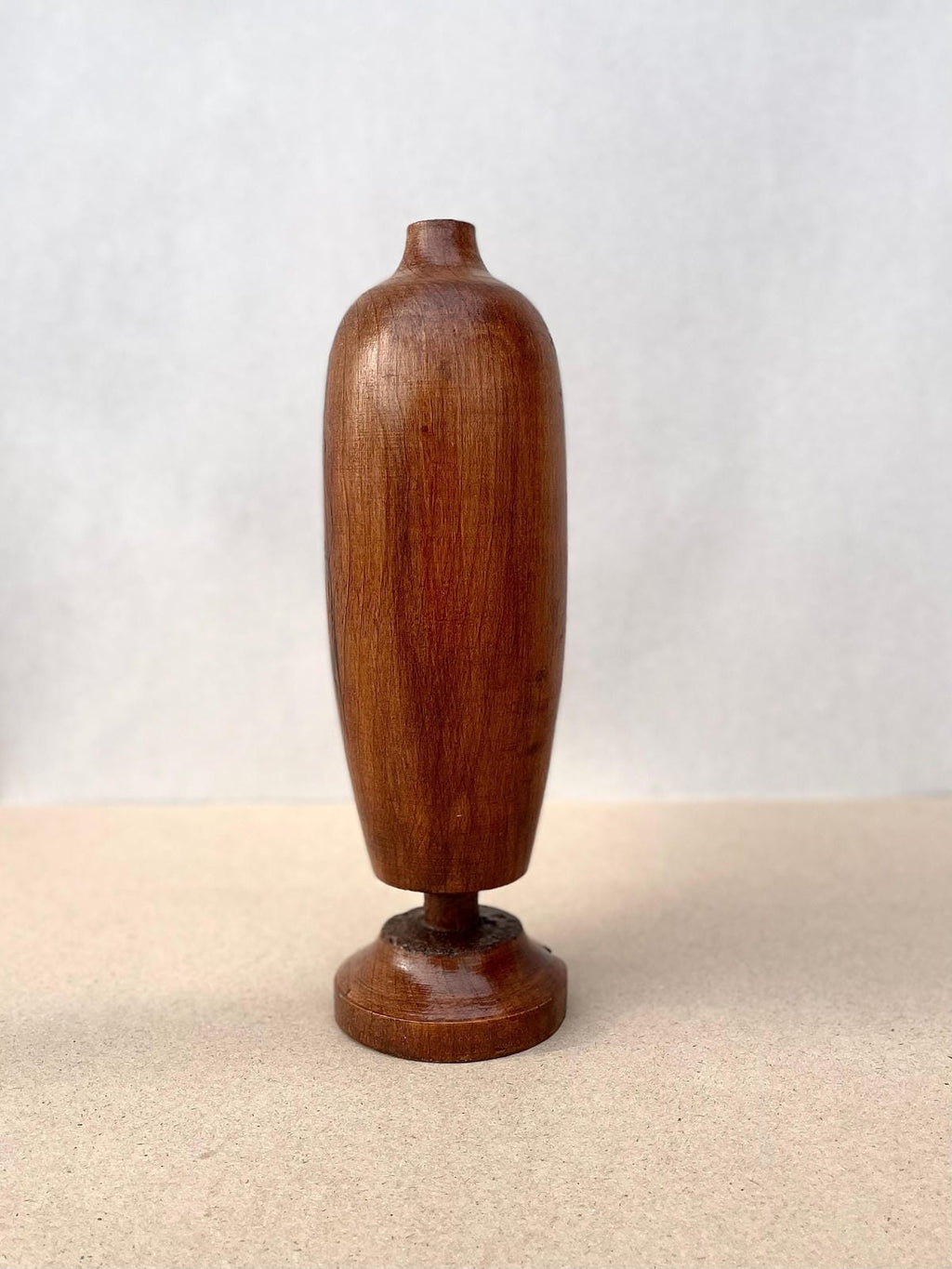 Handcrafted Solid Wood Decorative Vase – Minimalist Natural Art Statement
