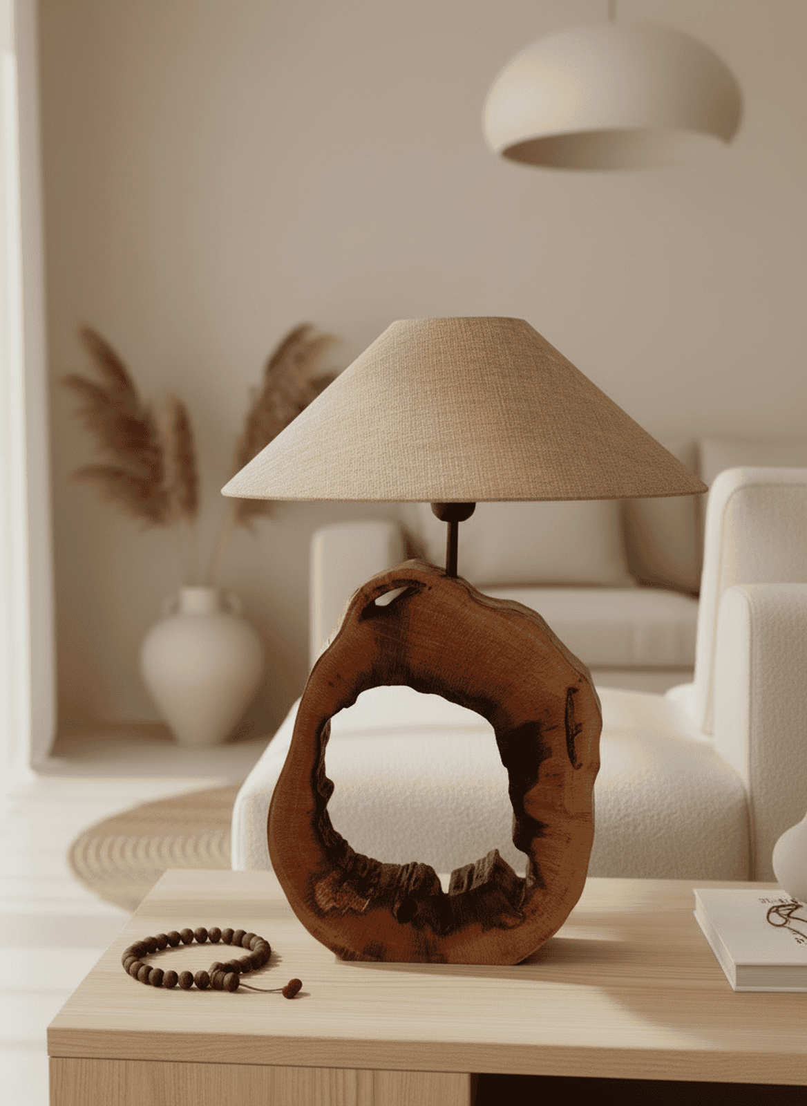 Natural Hollowed Rustic Lamp
