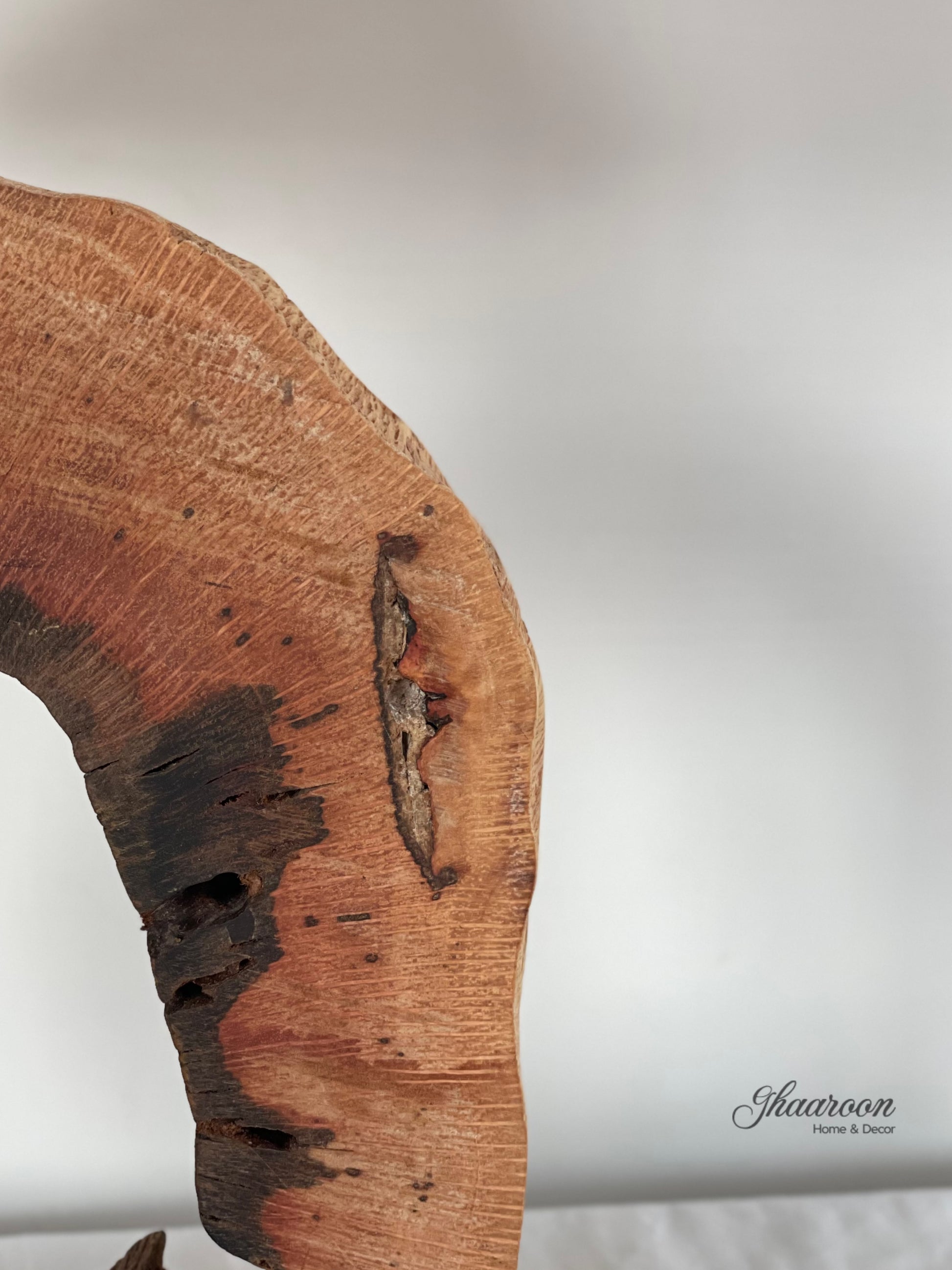 Hollowed Out Wooden Table Lamp
