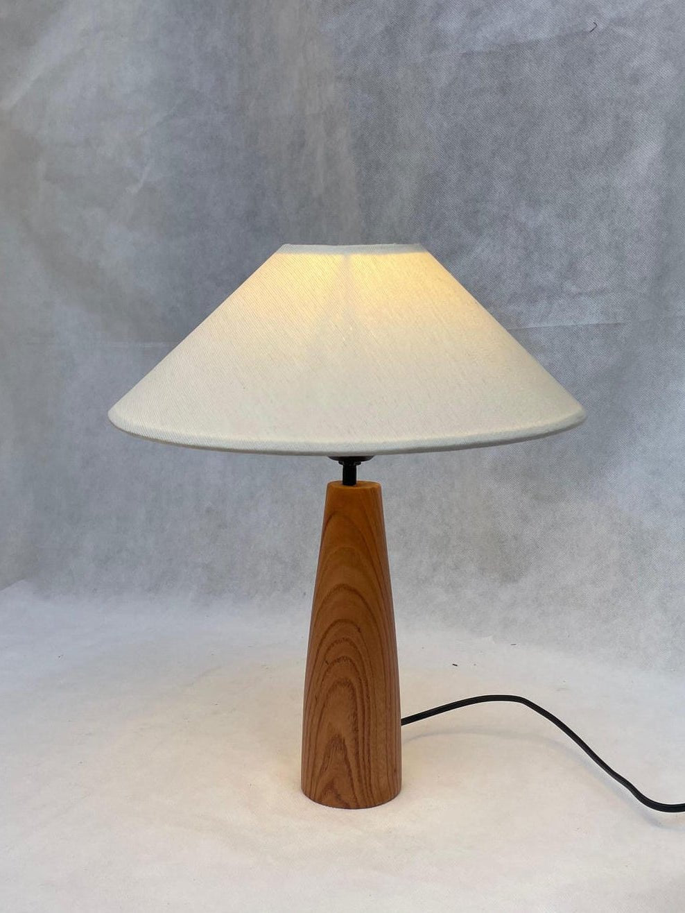 Radiant Cone Tapered Wood Lamp - Ghaaroon