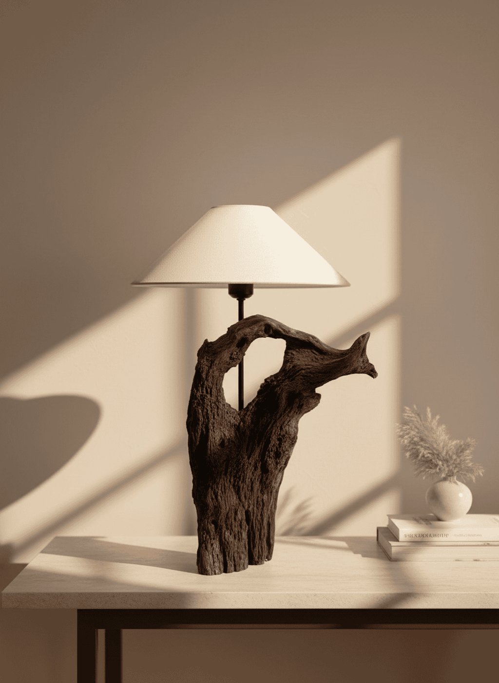 The Earthen Arch Sculptural Driftwood Lamp - Ghaaroon